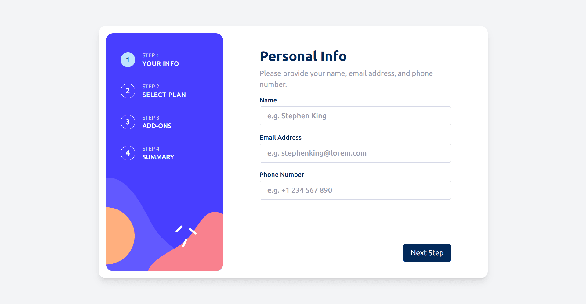 Multi Step Form Validation